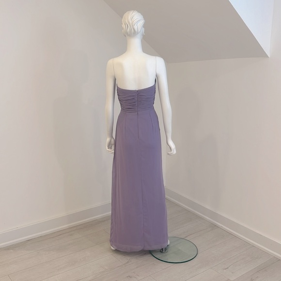 NWT SAMPLE DESSY 2882 size 10 Passion (Violet) Lux Chiffon strapless Pristine - Picture 4 of 6